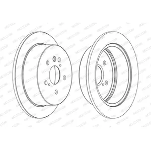 Disque de frein FERODO DDF1545C arrière, plein, 2 pièce pas cher