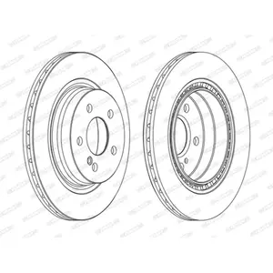 Disque de frein FERODO DDF1700C arrière, ventilé, 2 pièce pas cher