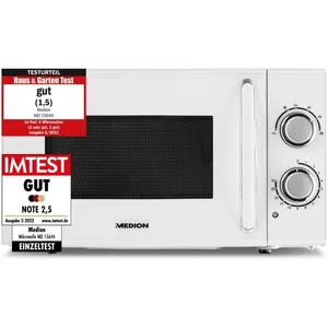 MEDION Micro-Ondes - MD15644 - 17L - 700W - 6 niveaux - Facile à utiliser - Blanc pas cher