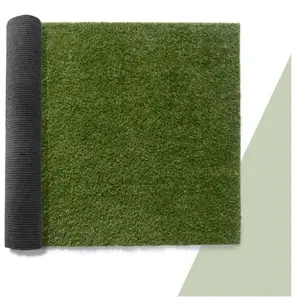 Paco Home Gazon Synthétique Balcon Terrasse Jardin Tapis Gazon Lavable Naturel Doux Vert 18mm, 100x100cm