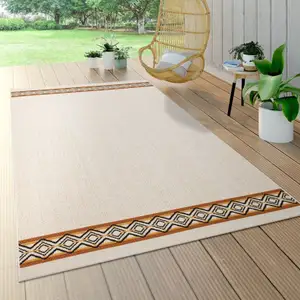 PACO HOME Tapis D'Extérieur Pour Terrasse Et Balcon, Motif Géométrique, Moderne, Beige [200x290 cm]Vendu paramazon