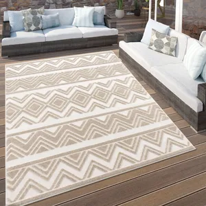 Tapis Exterieur Terrasse Salon Cuisine Motif Boho Uni 3D Motif Scandin...