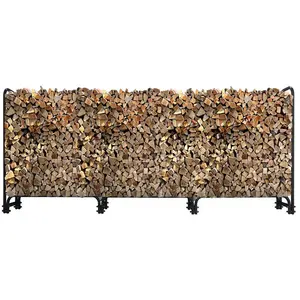 QUICK STAR Tagère en métal pour Bois de cheminée Anthracite 272 x 25 x 95 cm Épaisseur 0,85 m pas cher