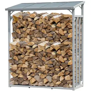 QUICK STAR Étagère en Aluminium pour Bois de cheminée 130 x 70 x 185 cm 1,6 m³Vendu paramazon