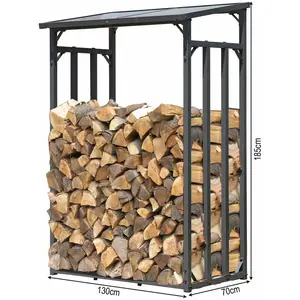 Quick-star - tagère en métal pour Bois de cheminée Anthracite 130 x 70...Vendu paramazon
