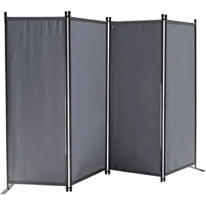 QUICK STAR Paravent 220 x 165 cm Séparateur de tissu Jardin en 4 parties pliable Balcon Écran de confidentialité partition GrisVendu paramazon
