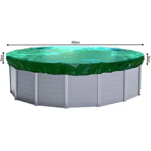Comparateur de prix : QUICK STAR Couverture de piscine d'hiver ronde 180g / m² pour piscine de taille 420 - 460 cm Dimension bâche ø 520 cm Vert