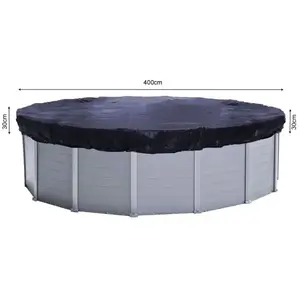 Comparateur de prix : QUICK STAR Solaire Couverture de piscine d'hiver ronde 200g / m² pour piscine de taille 366 - 400 cm Dimension bâche ø 460 cm Noir