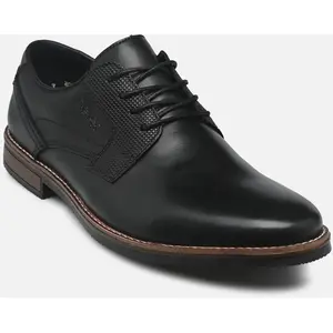 Rieker - Derbies Rieker® En Cuir Noir Et à Lacets Ronds - Noir 40 pas cher