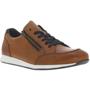 Rieker® - Baskets Basses Avec Des Lacets Rieker® En Cuir Cognac - Cognac 42 pas cher