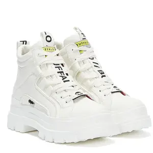 Buffalo Baskets Aspha Nc Mid pour femmes, blanches, 36 EU pas cher