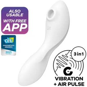 Satisfyer Curvy Trinity 5 Stimulateur & Vibrateur Blanc 1ut pas cher