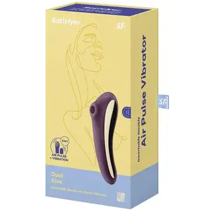 Comparateur de prix : Satisfyer Dual Kiss Vibrateur Air Vin Rouge avec App 1ut