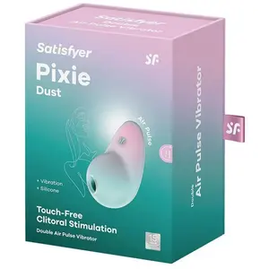 Comparateur de prix : Satisfyer Stimulateur Pixie Dust air pulsé et vibrations - rose et menthe