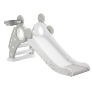 Comparateur de prix : TECTAKE Toboggan pliable JOY pour enfants avec panier de basket - gris