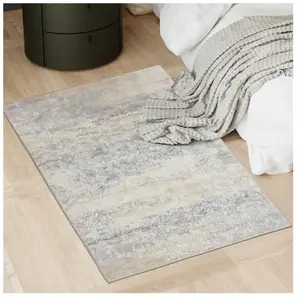 TECTAKE Tapis design vintage DALIA à poils courts - 80 x 150 cm pas cher