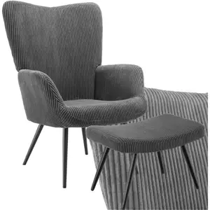 Tectake fauteuil rembourré accoudoirs et dossier ergonomique HYGGE pas cher