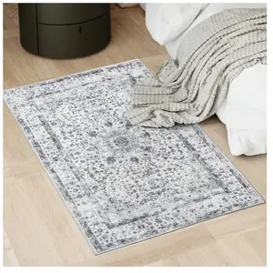 TECTAKE Tapis design vintage ALIYA à poils courts - 80 x 150 cm pas cher