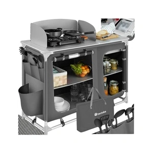 TECTAKE Cuisine de camping avec évier intégré pas cher
