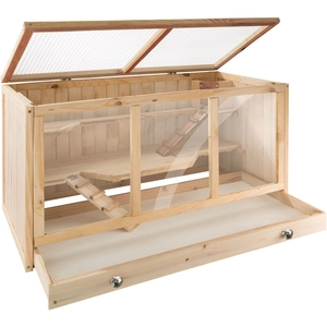 TECTAKE Cage pour rongeurs 95 x 50 x 50 cm pas cher