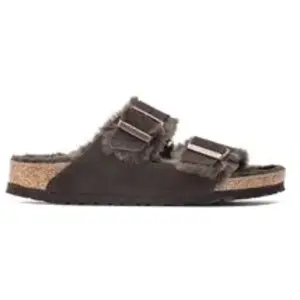 Sandales Birkenstock Shealing Narrow vert foncé marron - 37 pas cher