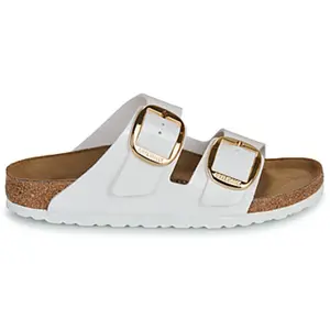 Mules BIRKENSTOCK ARIZONA WHITE PATENT BIG BUCK CAL S pas cher