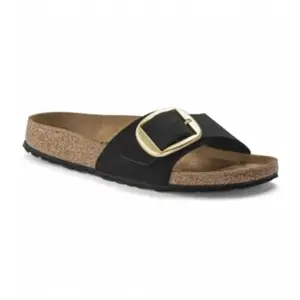 Comparateur de prix : Sandales Birkenstock Madrid Big Buckle - Femme - Noir - Cuir - Boucle de serrage