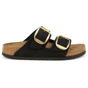 Comparateur de prix : Sandales Femme - BIRKENSTOCK - Arizona Big Buckle - Cuir Noir - Boucle de serrage
