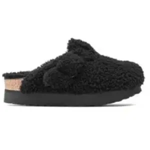 Sabots femme Birkenstock Boston Big Buckle Platform Fur Noir 38 Étroit 1021734 pas cher
