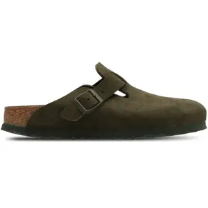 Comparateur de prix : Sandales en cuir suédé Birkenstock Boston Vert 36 Étroit 1024714