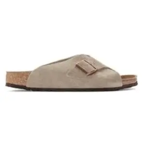 Sandales femme Birkenstock Arosa Suede Leather Beige 37 1023852 pas cher