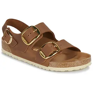 Mules BIRKENSTOCK  Milano Big Buckle LEOI Cognac HEX pas cher