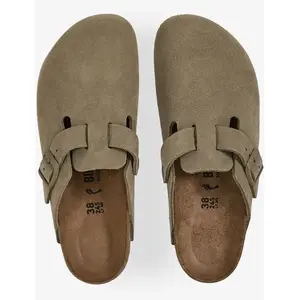 Comparateur de prix : Birkenstock Birkenstock - Sabots Plats Boston En Cuir - Vert - 39