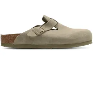 Sabots Birkenstock Boston Suede Leather Vert 35 Étroit 1025844 pas cher