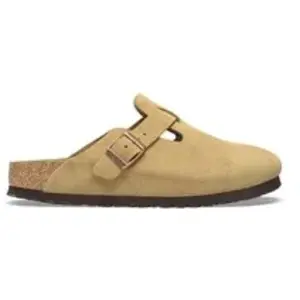 Comparateur de prix : Sabots Birkenstock Boston Suede Leather Beige 39 Étroit 1026164