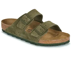 Sandales cuir suède Birkenstock Arizona Vert 44 1025657 pas cher