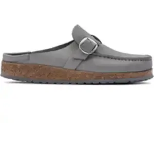 Sabots cuir nubuck femme Birkenstock Buckley Gris 42 1023527 pas cher