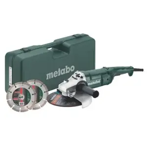 Metabo Meuleuse d'angle Set wep 2200-230 2200W avec coffret et 2 meules 230mm pas cher