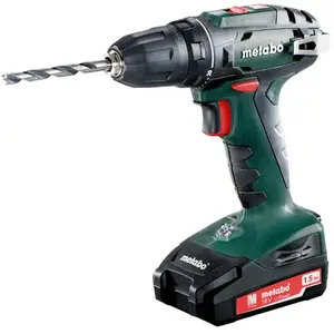 Perceuse-visseuse sans fil bs 18 2x batterie 1,5 Ah + chargeur en coffret - Metabo pas cher