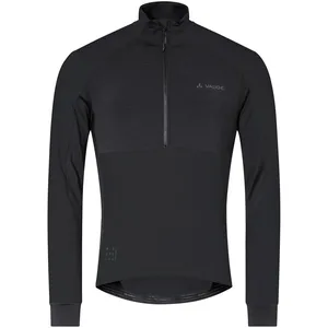 VAUDE Maillot Kuro pour homme - Demi-fermeture éclair - LS - Noir - Taille M pas cher