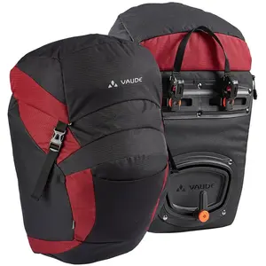 Comparateur de prix : Paire de sacoches de porte bagage avant vaude ontour front noir carmine