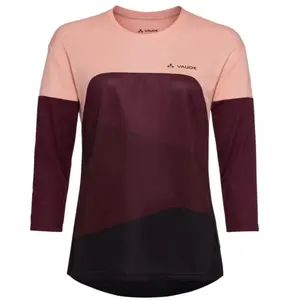 Vaude - Women's Moab L/S T-Shirt V - T-shirt technique taille 40, rouge pas cher
