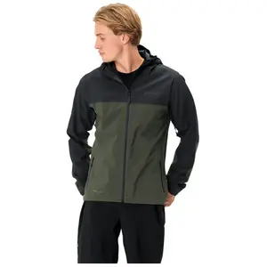 Vaude - Moab Rain Jacket - Veste de cyclisme taille M, noir/vert olive pas cher