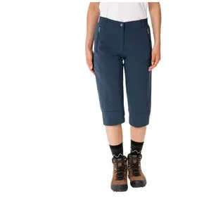 Vaude - Women's Farley Stretch Capri III - Pantalon de trekking taille 48, bleu pas cher