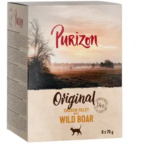Purizon Adult 6 x 70 g pour chat - sans céréales - filet de poulet, sa... pas cher