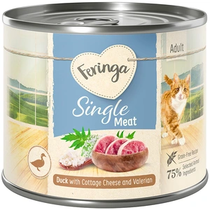 Feringa Single Meat Menus 6 x 200 g pour chat - canard, cottage cheese... pas cher
