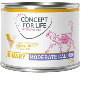 Concept for Life Veterinary Diet Urinary Moderate Calorie poulet pour chat - 6 x 200 g pas cher
