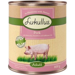 Lukullus Adult sans céréales 6 x 800 g pour chien - porc pas cher