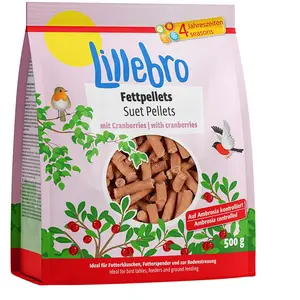 Lillebro Pellets de suif aux canneberges pour oiseaux - 500 g pas cher