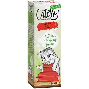 Catessy Bouchées en sauce 14 x 85 g pour chat - boeuf pas cher